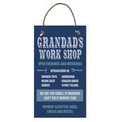 Grandads Workshop Timber Plaque, Personalised Gift image