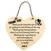 Thank you Teacher Hanging Plaque, Personalised Gift image