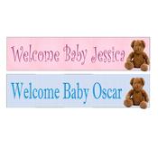 New Baby Banner, Personalised Gift