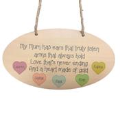Mothers Day Oval Plaque, Personalised Gift image