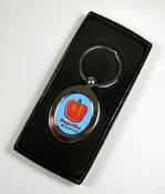Oval Silver Keyring, Personalised Gift image