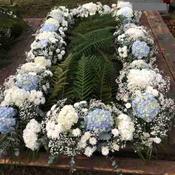 Bespoke floral grave frame