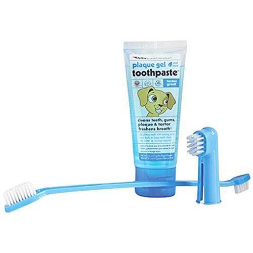 Petkin Dog Toothbrush & Toothpaste Complete Dental Plaque Kit in