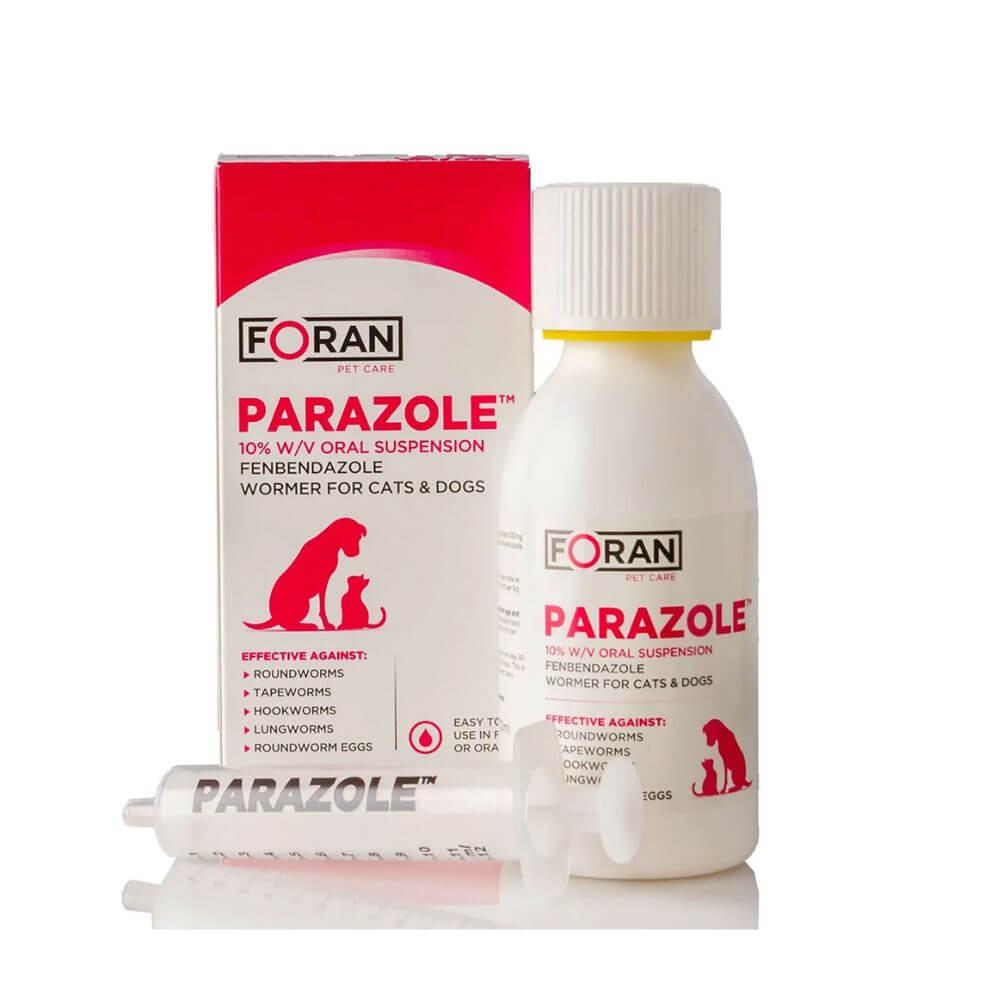 Foran Parazole Dewormer for Cats & Dogs - Effective against Roundworms, Tapeworms, Hookworms, Lungworms