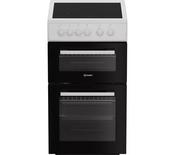 Indesit 50cm Electric Cooker with Ceramic Hob White | ITE5VMW image