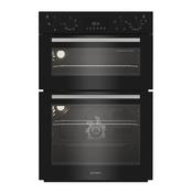 Indesit Built In Electric Fan Double Oven Black | DII10DB