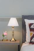 Beau Touch Table Lamp Antique Brass With Shade BEA4075