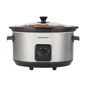 Morphy Richards Brushed Stainless Steel 6.5L Ceramic Slow Cooker | 461013 image
