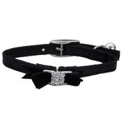LI’L PALS Safety Kitten Collar with Diamonté,  Black Silk image