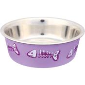 TRIXIE Stainless Steel Cat Bowl Fishbone, 0.25l/12 cm image