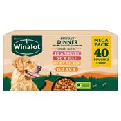 WINALOT Sunday Dinner Dog Food Megapack, 40x100g image