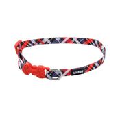 LI'L PALS Adjustable Patterned Collar, Red &amp;amp; Grey Plaid image