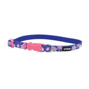 LI’L PALS Reflective Dog Collar, Blue with Flowers &amp;amp; Dots image