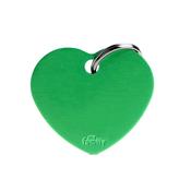 MY FAMILY Big Heart Aluminium Green ID Tag image