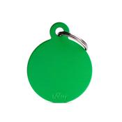 MY FAMILY Big Round Aluminium Green ID Tag image