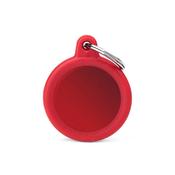 MY FAMILY Red Circle Rubber ID Tag image