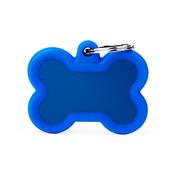 MY FAMILY Blue Bone Rubber ID Tag image