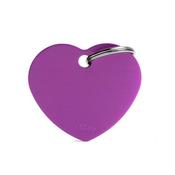 MY FAMILY Big Heart Purple ID Tag image