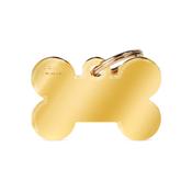 MY FAMILY Big Bone Golden Brass ID Tag image