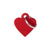 MY FAMILY Small Red Heart Aluminium ID Tag image