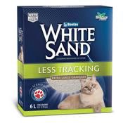 WHITE SAND Less Tracking Cat Litter, 6 Litre image
