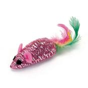 RASCALS Beaded Mouse with Feathers Cat Toy image