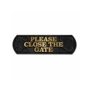 Please Close the Gate Cast Iron Sign