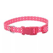 STYLES Adjustable Dog Collar, Pink Dots image