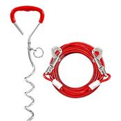 M-PETS Triangle Tie Out Stake Set with Compensator, 9 Metres image