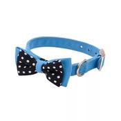 COASTAL Accent Dog Collar, Blue with Polka Bow image