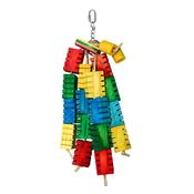 HAPPY PET Groovy Colour Blocks Bird Toy, Medium image