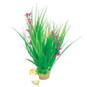 BETTA Green &amp;amp; Pink Plastic Plant with Sand Base image