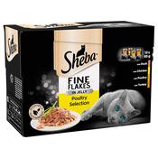 SHEBA Fine Flakes Poultry Cat Food Pouch, 12x85g image