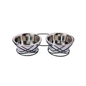 IMAC Bowl Holder with 2 Stainless Steel Dog Bowls image