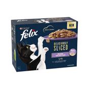 FELIX Deliciously Sliced Adult Wet Cat Food Mixed Selection, 12x80g image