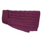 HAPPY PET Charlton Cable Knit Dog Jumper, Deep Berry image