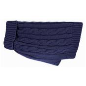 HAPPY PET Charlton Cable Knit Dog Jumper, Midnight Blue image