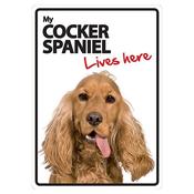 My Cocker Spaniel Lives Here Sign image