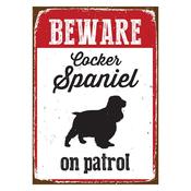 Cocker Spaniel On Patrol Tin Sign image