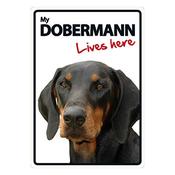 My Doberman Lives Here Sign image