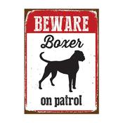 Boxer On Patrol Sign image