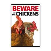Beware Of The Chickens Sign image