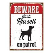 Jack Russell On Patrol Tin Sign image