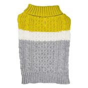 SOTNOS Colour Block Dog Sweater, Grey &amp;amp; Yellow image
