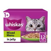 WHISKAS Mixed Menu in Jelly 1+ Adult Pouches, 12x85g image