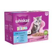 WHISKAS Kitten 2-12 Months Fish Favourites in Jelly Wet Kitten Food Pouches, 12x85g image