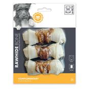 M-PETS Rawhide Bone with Chicken, 3 Pack image