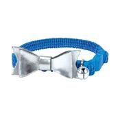 LI'L PALS Kitten Embellishment Collar, Blue with Silver Bow image