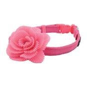 LI'L PALS Microfiber Dog Collar, Pink Flower image