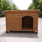 BLUE PAW Flat Roof Wooden Dog Kennel, Medium